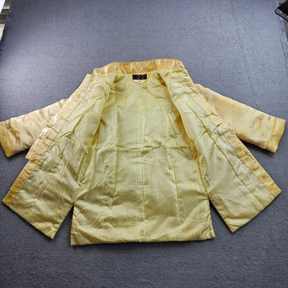 Yang Yu Traditional Chinese Tang Suit Jacket Boys‎ 15 Gold Embroidered Mandarin